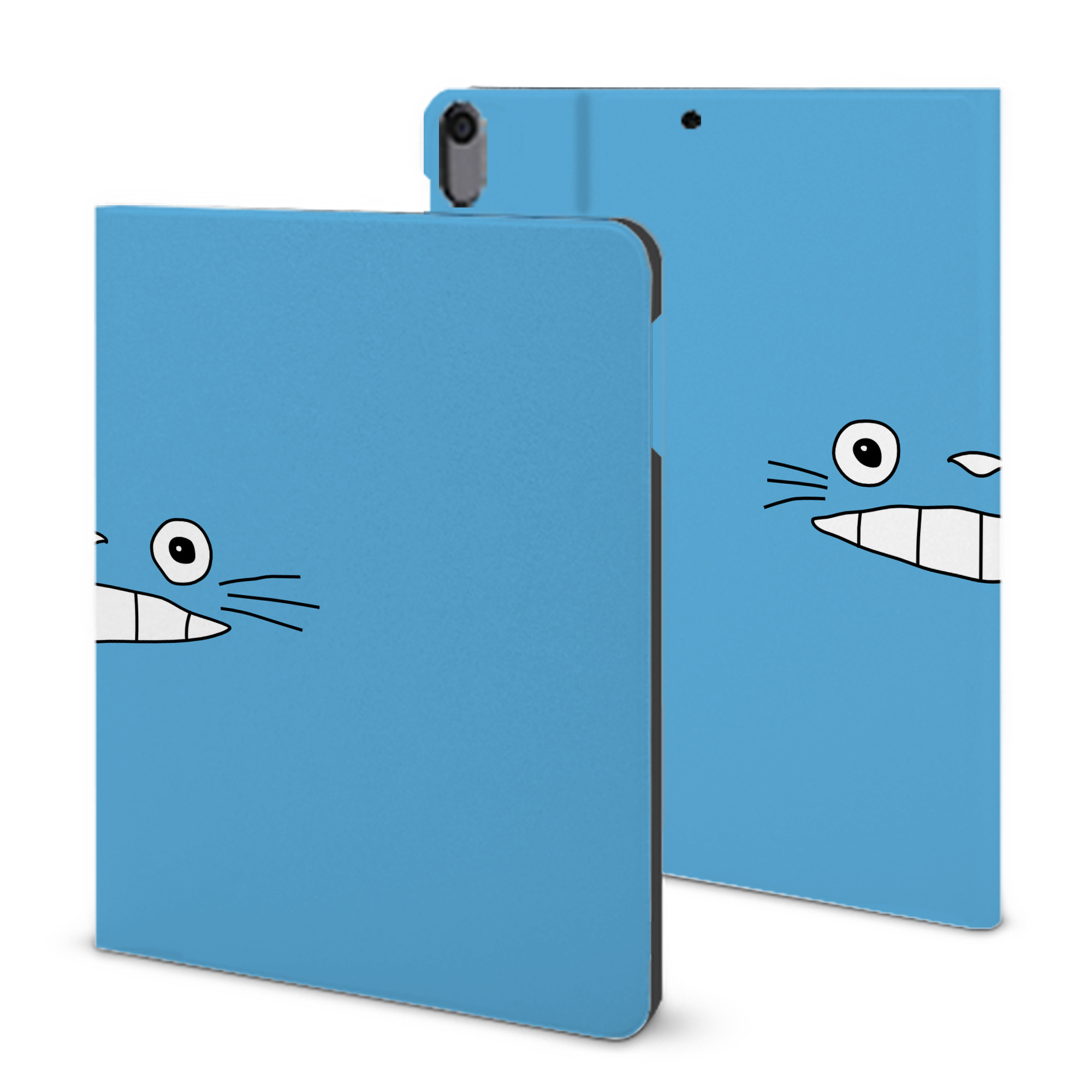 （画像用） となりのトトロ 草壁メイ 草壁サツキ My Neighbor Totoro Satsuki Kusakabe Mei Kusakabe IPad ケース ブック型 PUレザー TPU 耐衝撃 軽量 薄型 ペン収納なし 全面保護 IPad 各モデル対応
